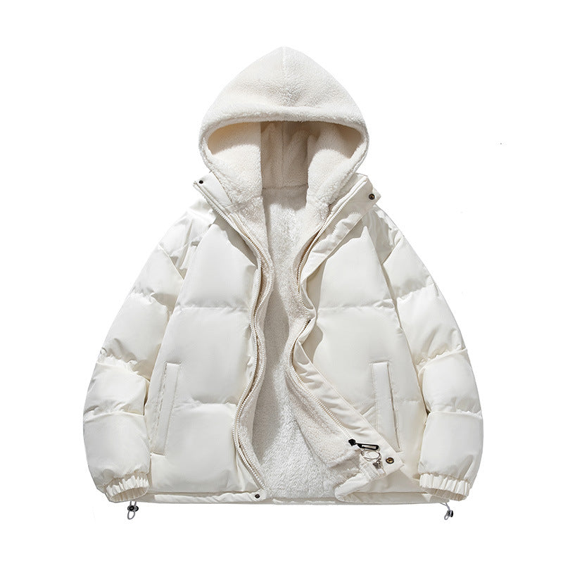 Unisex Padded Hoodie with Sherpa Lining and Adjustable Hem Shop Velvia