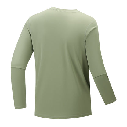 Men's multifunctional long-sleeve tech shirt with chest zip pocket Shop Velvia