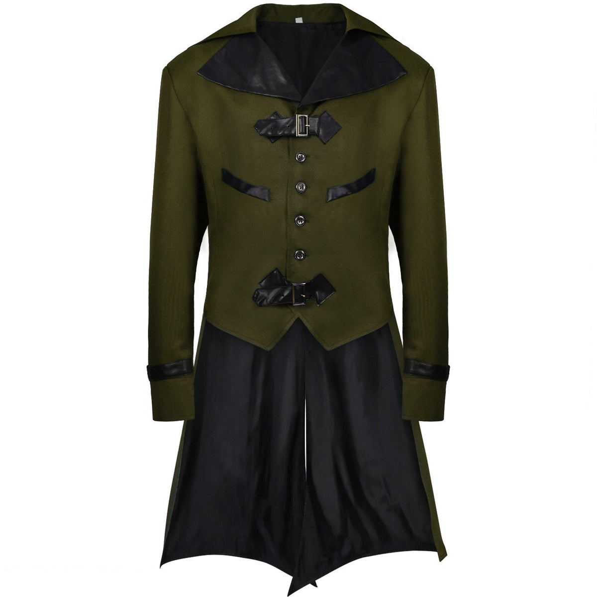 Men's longer coat with double-layer shoulder cape, concealed zipper inner lining and adjustable cuffs Shop Velvia