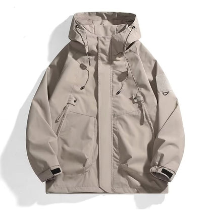 Men's Urban Utility Softshell Parka with Drawstring, Velcro Sleeves and Concealed Zippers Shop Velvia