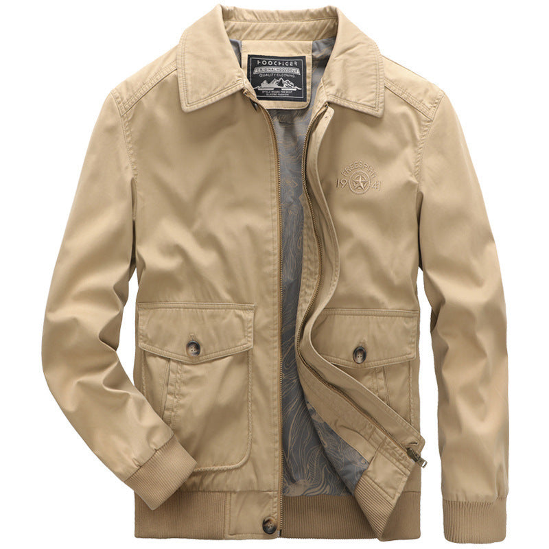 Men's lightweight field bomber jacket with stand-up collar and flap pockets Shop Velvia