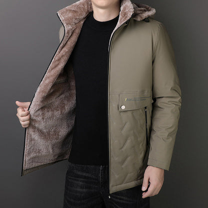 Men's Thermal Parka with Teddy Lining and Hood Shop Velvia