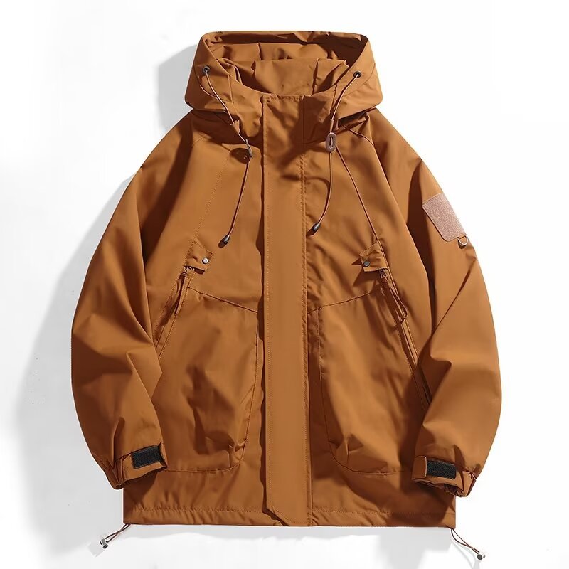 Men's Urban Utility Softshell Parka with Drawstring, Velcro Sleeves and Concealed Zippers Shop Velvia