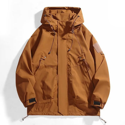 Men's Urban Utility Softshell Parka with Drawstring, Velcro Sleeves and Concealed Zippers Shop Velvia