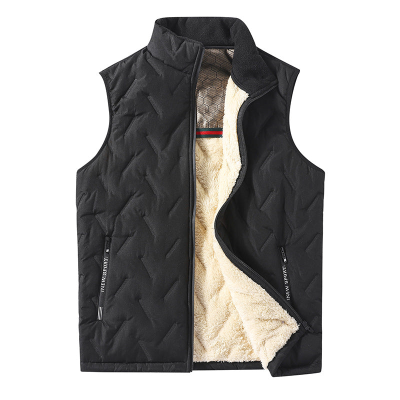 Men's quilted insulation vest with Sherpa lining, wind-resistant exterior and zippered pockets Shop Velvia