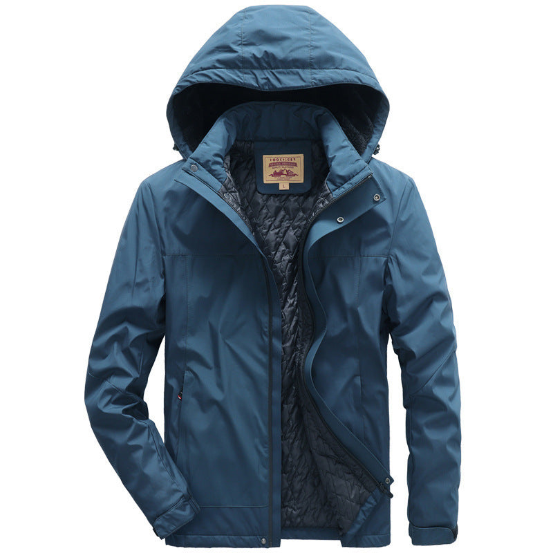Men's water-repellent padded thermal jacket with adjustable hood and windproof membrane Shop Velvia