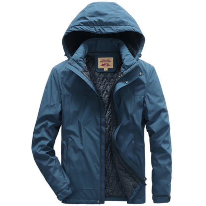 Men's water-repellent padded thermal jacket with adjustable hood and windproof membrane Shop Velvia