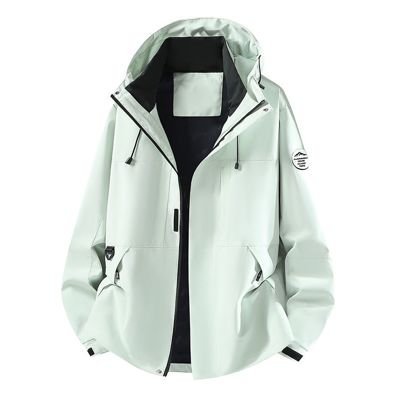 Men's Technical Softshell Hooded Jacket with concealed front zipper and multifunction pockets Shop Velvia