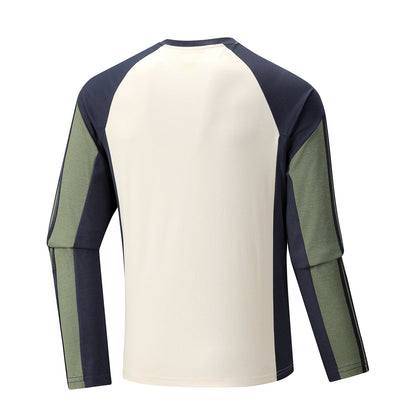 Men's Breathable Long Sleeve Training Shirt with Short Zipper and Raglan Sleeves Shop Velvia