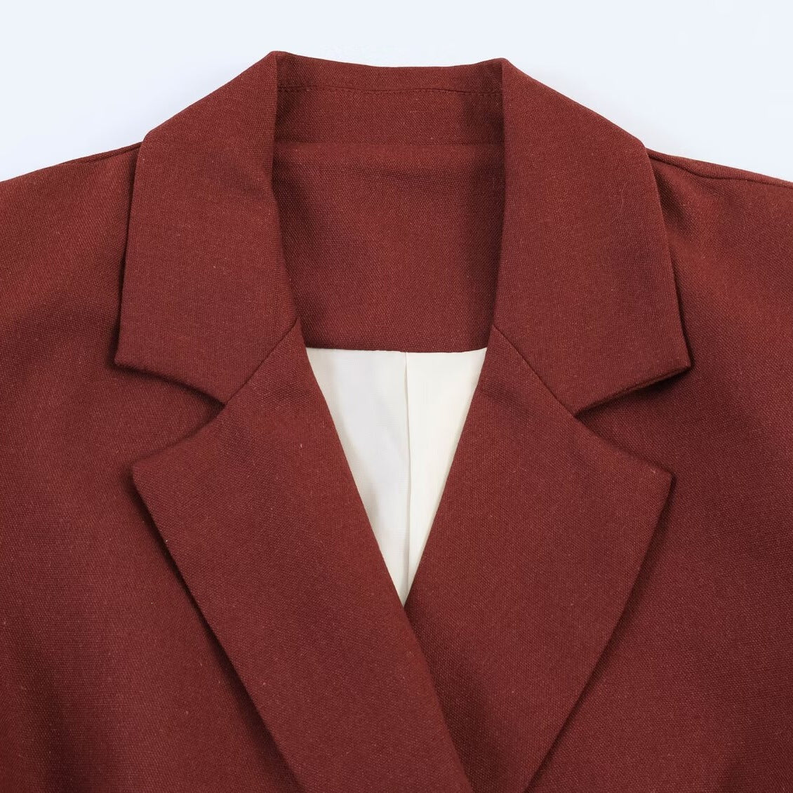Women's Tailored Wrap Blazer with Lapel Collar and Tied Belt Shop Velvia