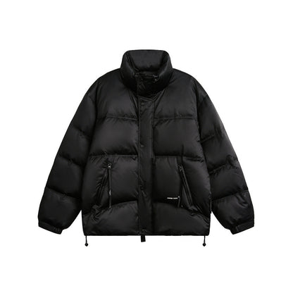 Unisex Short quilted padded jacket in a boxy cut with high stand-up collar Shop Velvia