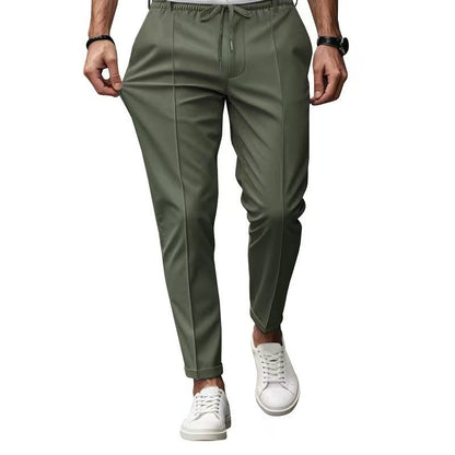Men's elegant leisure pants with elastic waistband and side pockets Shop Velvia