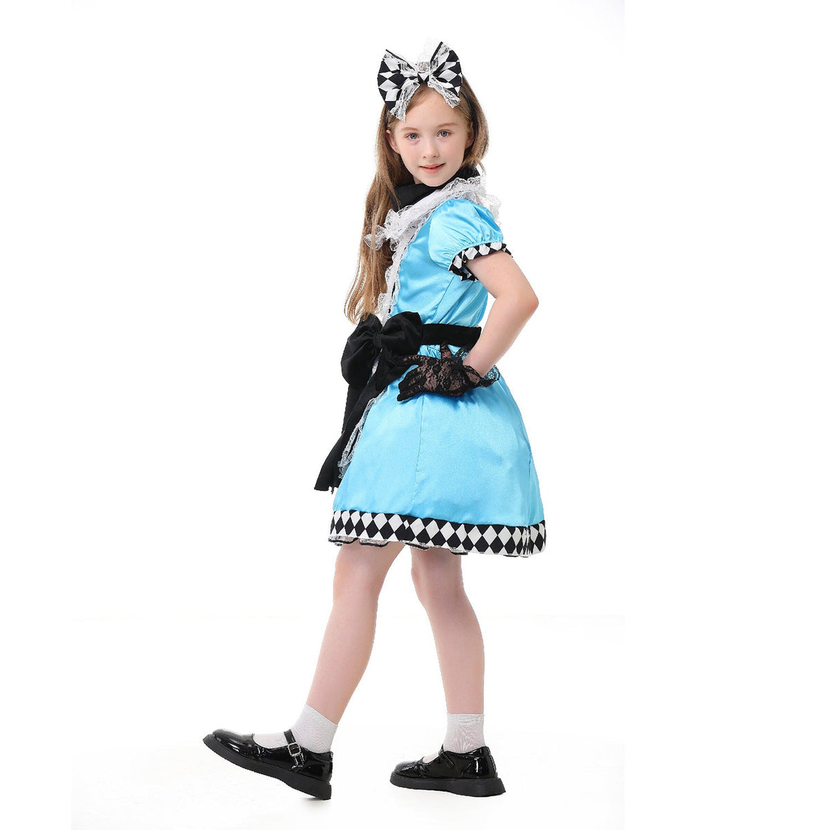 Girls costume in Victorian style with elaborate lace accents Shop Velvia