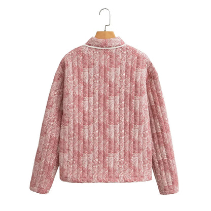 Women's quilted kimono jacket with floral all-over print Shop Velvia