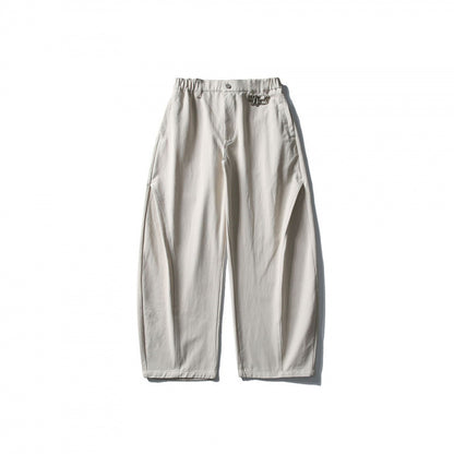 Men's Wide Utility Pants with Elastic Waistband and Distinctive Seam Panels Shop Velvia
