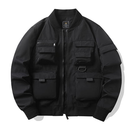 Men's Multi-Pocket Tactical Bomber with Modular Exterior Pockets and D-Ring Details Shop Velvia