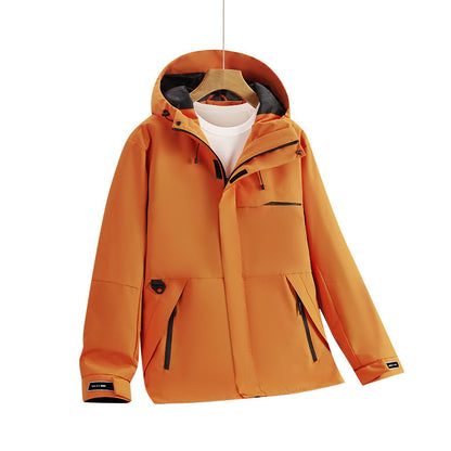 Men's Water-Repellent Softshell Hoodie Jacket with Concealed Zippers and Urban Cut Shop Velvia
