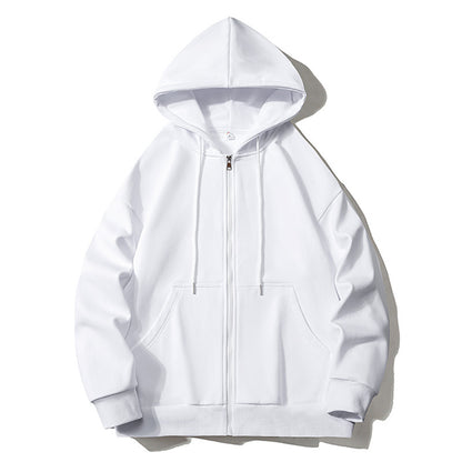 Men's hoodie zip-up jacket with full zip, oversized fit, and raglan sleeves Shop Velvia