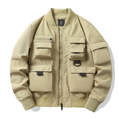 Men's Multi-Pocket Tactical Bomber with Modular Exterior Pockets and D-Ring Details Shop Velvia