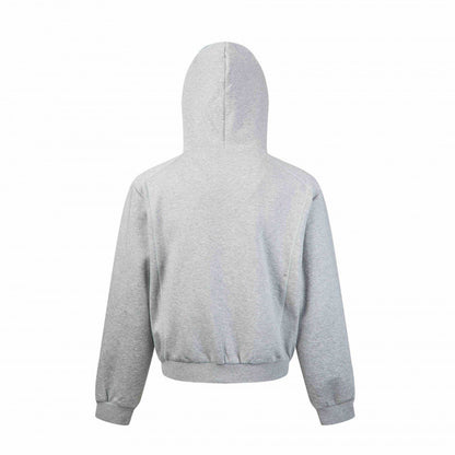 Unisex Short cut hooded zip jacket made of heavy French terry with elastic hem and raglan sleeves Shop Velvia