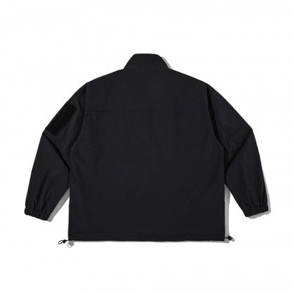 Unisex Lightweight Technical-Utility Jacket with Stand Collar, Zipper Pockets and Drawstring Hem Shop Velvia