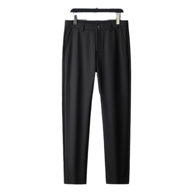 Men's slim-fit suit trousers made of stretch twill with straight leg Shop Velvia
