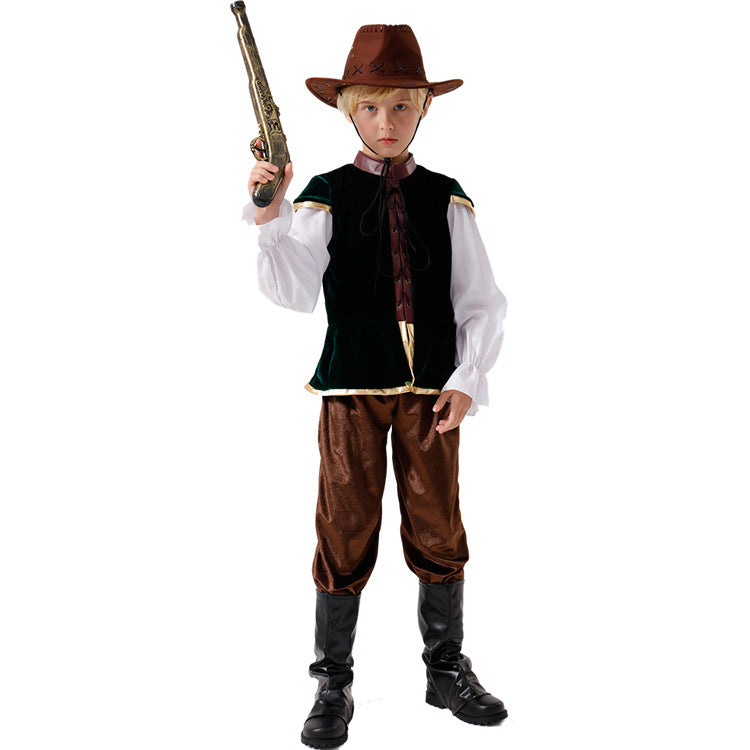Boys Wild West Costume with Hat and Pistol Shop Velvia