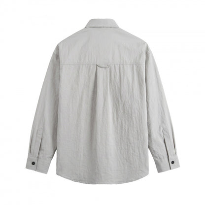 Unisex Boxy Overshirt with large patch pockets and shirt collar Shop Velvia