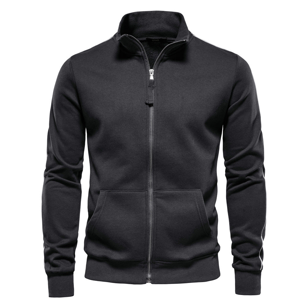 Men's sweatshirt jacket with high collar and full zip Shop Velvia