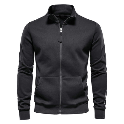 Men's sweatshirt jacket with high collar and full zip Shop Velvia