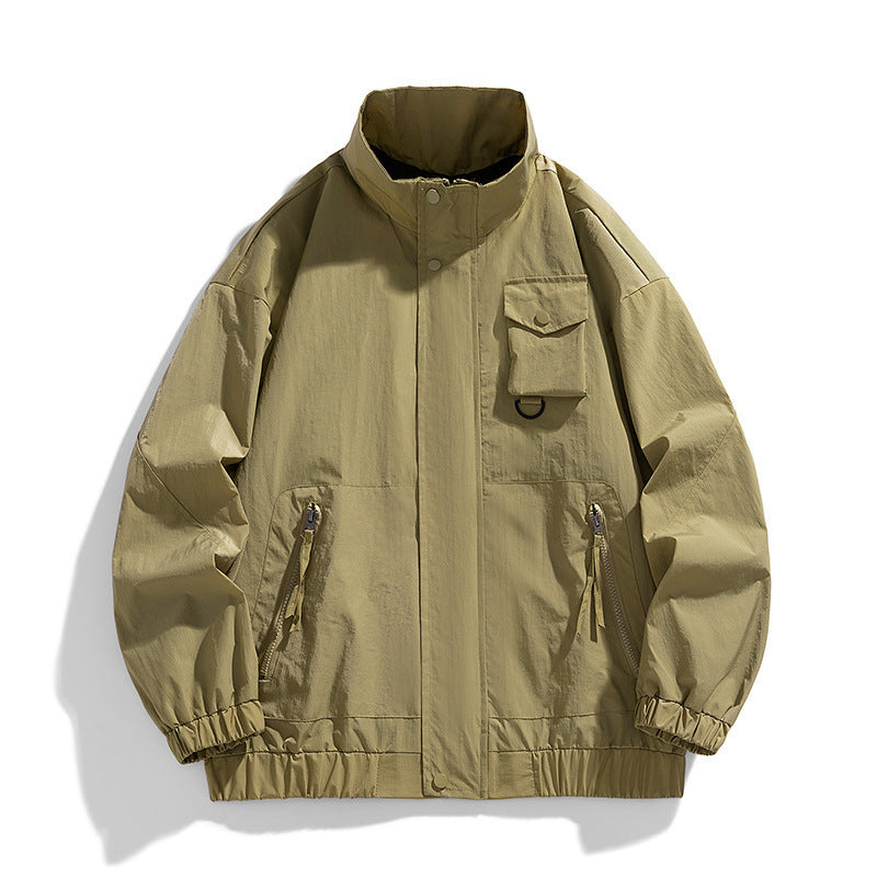 Men's lightweight technical utility transition jacket with stand-up collar and multifunction pockets Shop Velvia