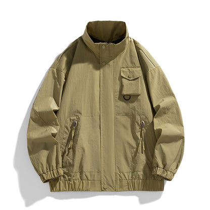 Men's lightweight technical utility transition jacket with stand-up collar and multifunction pockets Shop Velvia