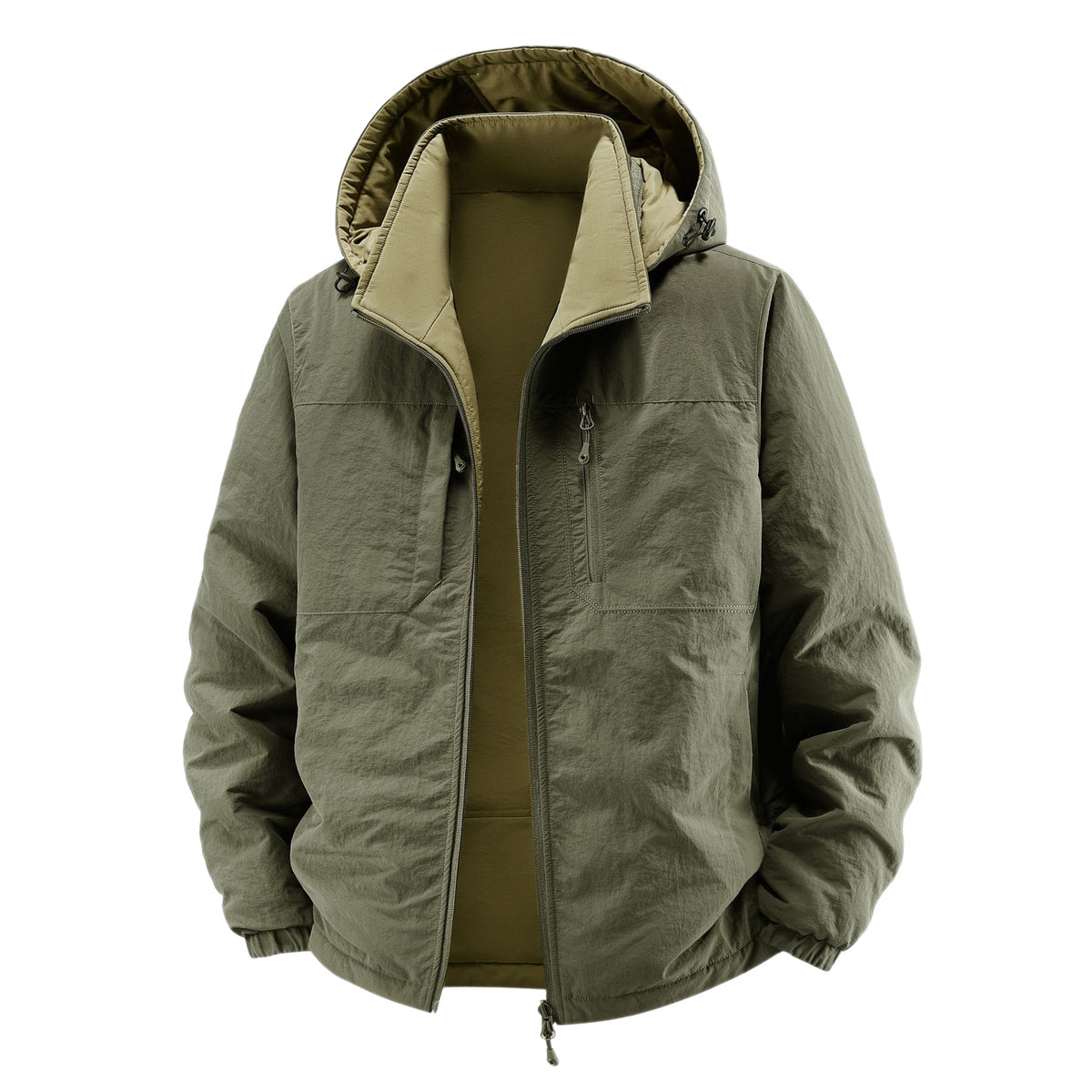 Men's thermo field jacket with fleece lining, hood and front pockets Shop Velvia