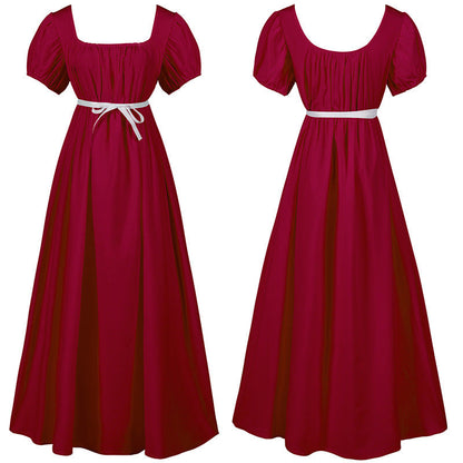 Women’s romantic maxi dress with off-the-shoulder neckline, puff sleeves, fitted bodice, and side ruching Shop Velvia
