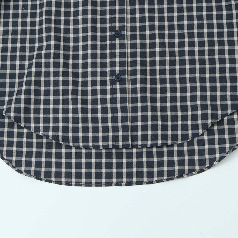 Women Checked Blouse Shirt with Asymmetrical Scarf Detail Shop Velvia
