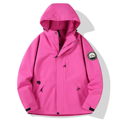 Women's waterproof hardshell outdoor jacket with hood and multifunction pockets Shop Velvia