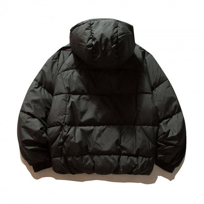 Unisex Oversize Thermo Puffer Jacket in Boxy Cut with Hood and Raglan Sleeves Shop Velvia