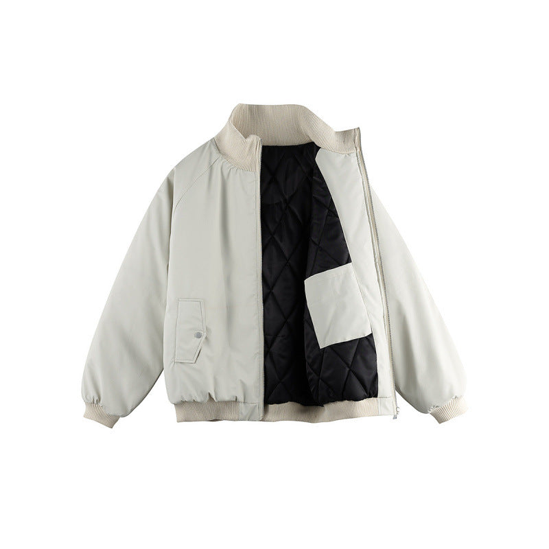 Unisex Boxy Transition Bomber Jacket with Stand Collar and Flap Pockets Shop Velvia