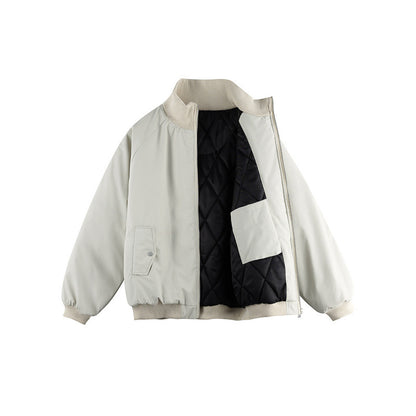 Unisex Boxy Transition Bomber Jacket with Stand Collar and Flap Pockets Shop Velvia