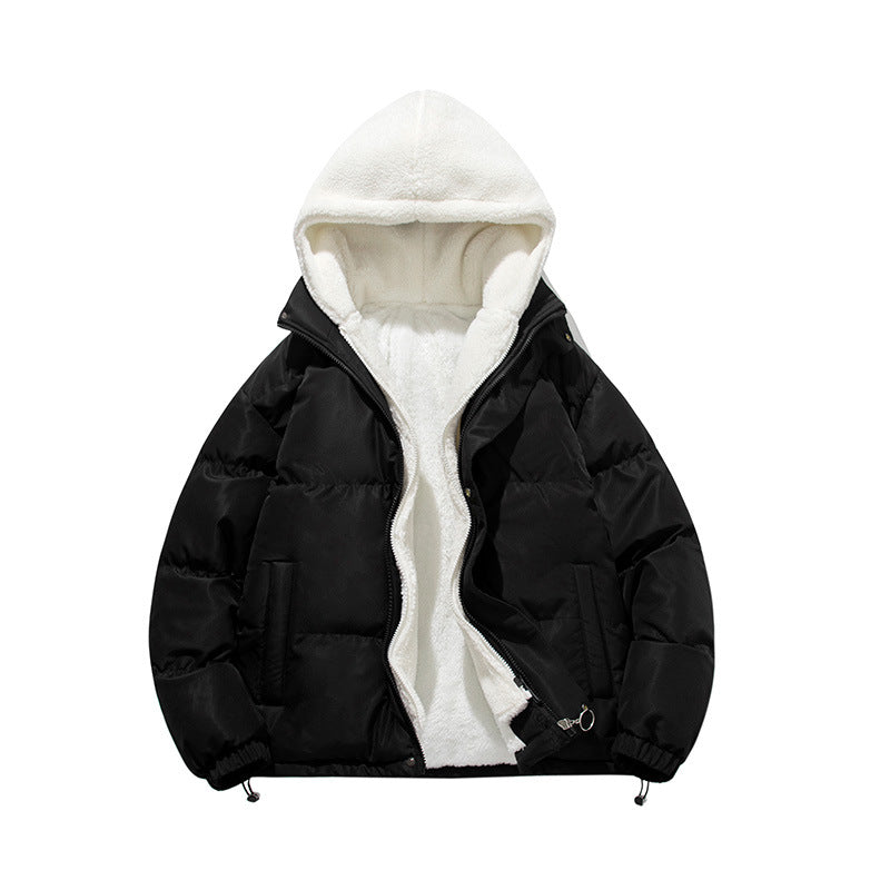 Unisex Padded Hoodie with Sherpa Lining and Adjustable Hem Shop Velvia