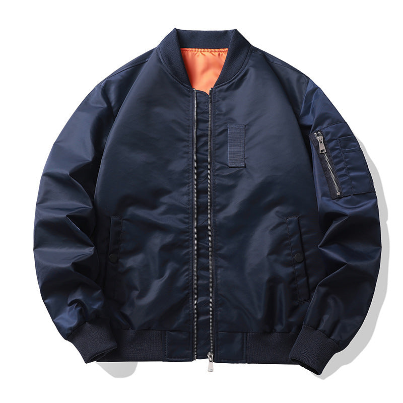 Men's Lightweight Flight Bomber Jacket with Water-Repellent Shell and Contrast Lining Shop Velvia