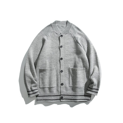 Unisex Boxy Cardigan made of fine knit with raglan sleeves and patch pockets Shop Velvia