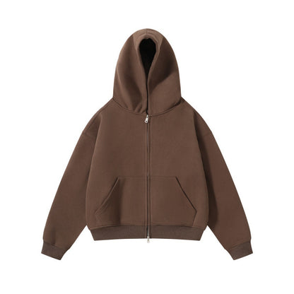 Unisex Oversize Hoodie with full zip and kangaroo pockets made of cotton fleece Shop Velvia