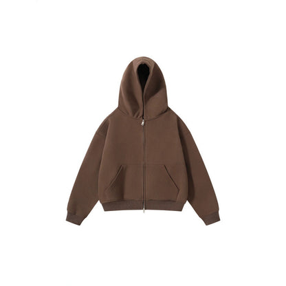 Unisex Oversize Hoodie with full zip and kangaroo pockets made of cotton fleece Shop Velvia