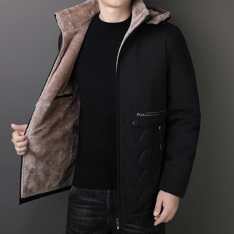 Men's Thermal Parka with Teddy Lining and Hood Shop Velvia