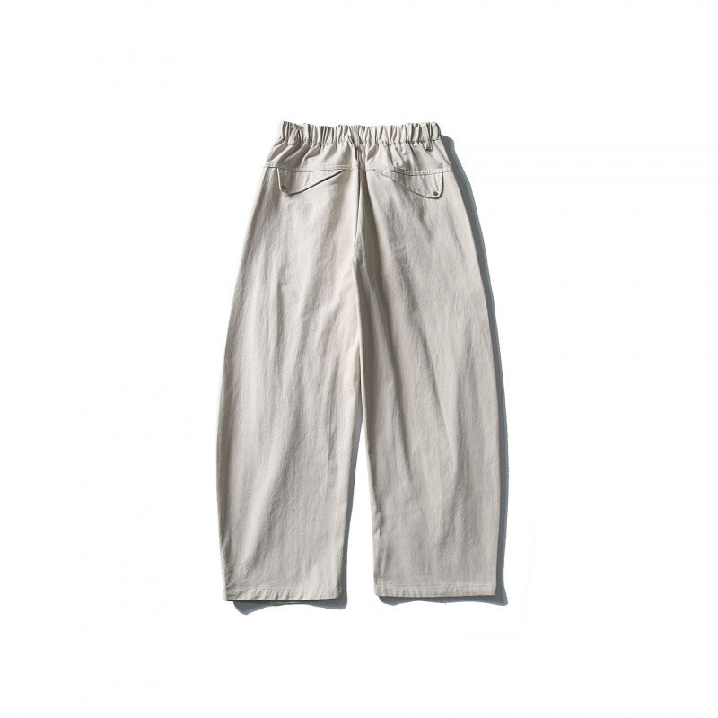 Men's Wide Utility Pants with Elastic Waistband and Distinctive Seam Panels Shop Velvia