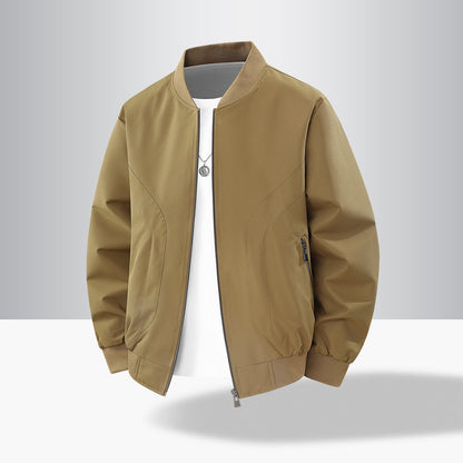 Men's Lightweight Windproof Bomber Jacket with Ribbed Cuffs and Zipper Pockets Shop Velvia
