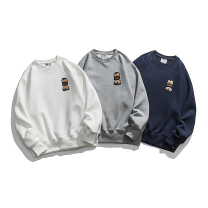 Unisex Oversize Sweatshirt with raglan sleeves and mountain patch Shop Velvia