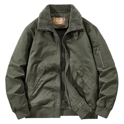 Men's teddy-lined pilot bomber jacket with sherpa lining and arm pocket Shop Velvia