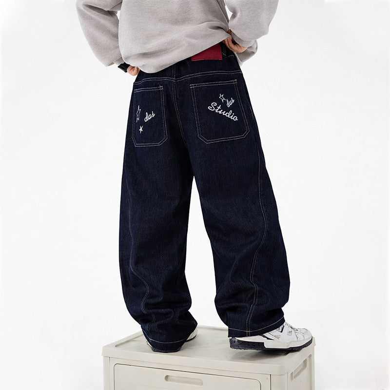 Boys casual wide-cut denim pants Shop Velvia